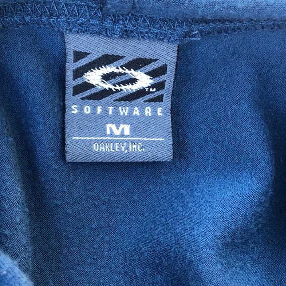 Y2k Oakley hoodie software 90’s M stretch teal - Picture 5 of 9